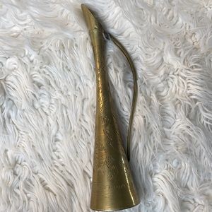 Vintage Engraved Brass Vase/Jug